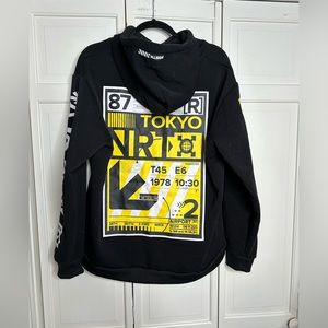 RGSTR black and yellow hoodie size large